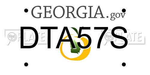 DTA57S Georgia License Plate