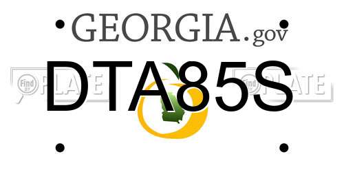 DTA85S Georgia License Plate