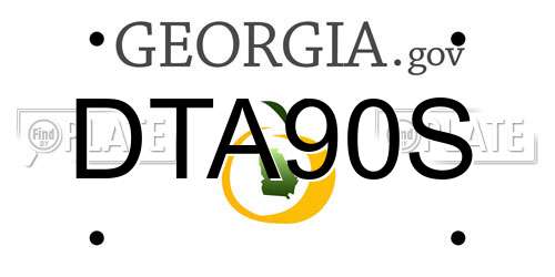 DTA90S Georgia License Plate