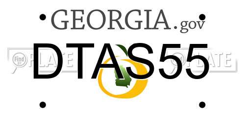 DTAS55 Georgia License Plate