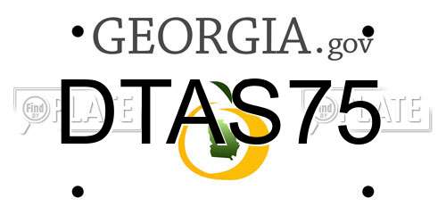 DTAS75 Georgia License Plate