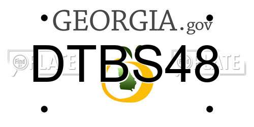 DTBS48 Georgia License Plate