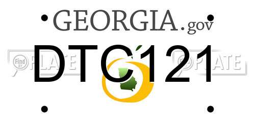 DTC121 Georgia License Plate