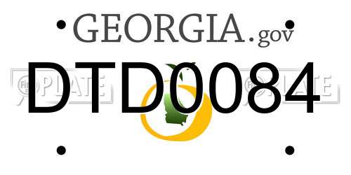 DTD0084 Georgia License Plate