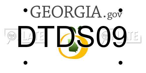 DTDS09 Georgia License Plate