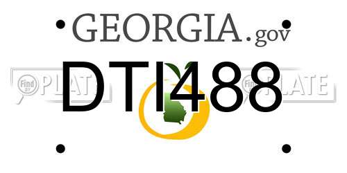 DTI488 Georgia License Plate