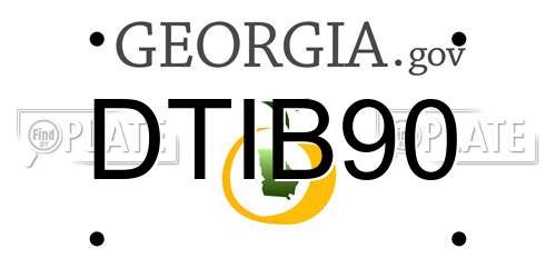 DTIB90 Georgia License Plate