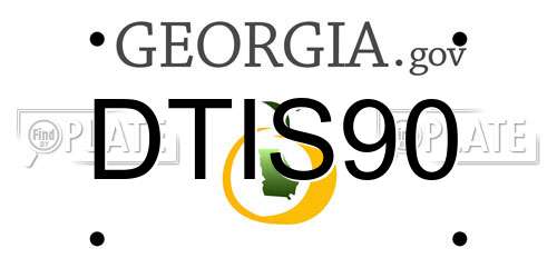DTIS90 Georgia License Plate