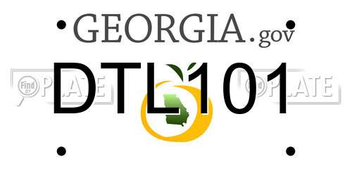 DTL101 Georgia License Plate