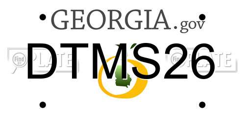DTMS26 Georgia License Plate