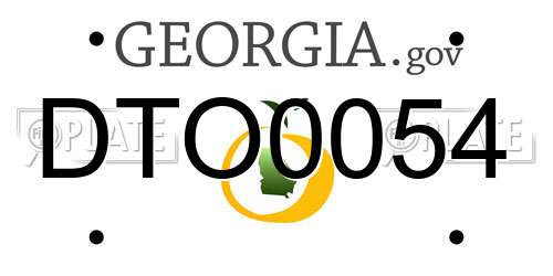 DTO0054 Georgia License Plate