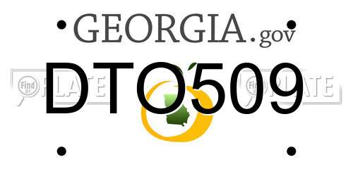 DTO509 Georgia License Plate