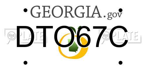 DTO67C Georgia License Plate