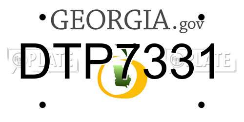 DTP7331 Georgia License Plate