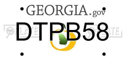 DTPB58 Georgia License Plate