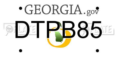DTPB85 Georgia License Plate