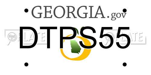 DTPS55 Georgia License Plate