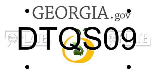DTQS09 Georgia License Plate