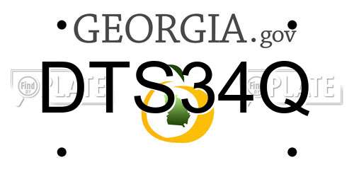 DTS34Q Georgia License Plate