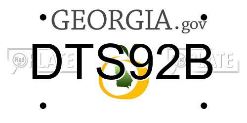 DTS92B Georgia License Plate