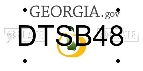 DTSB48 Georgia License Plate