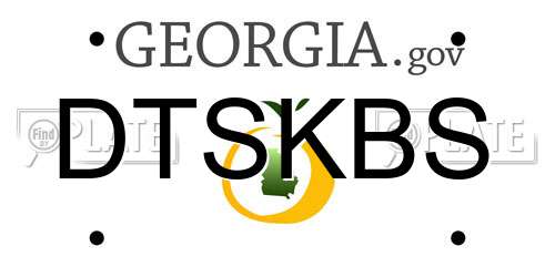 DTSKBS Georgia License Plate