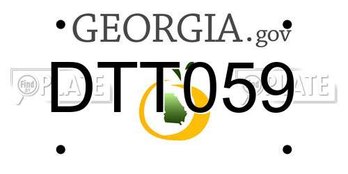 DTT059 Georgia License Plate