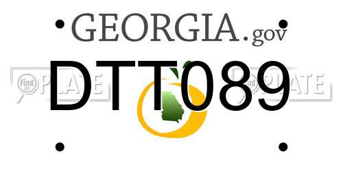 DTT089 Georgia License Plate