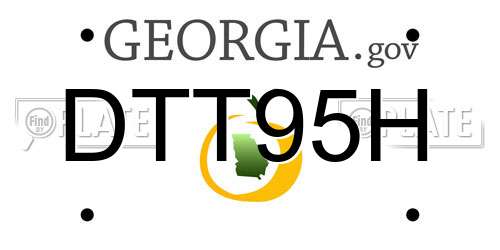 DTT95H Georgia License Plate