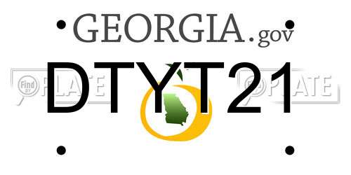 DTYT21 Georgia License Plate