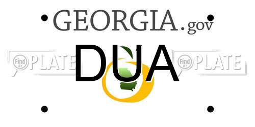 DUA Georgia License Plate