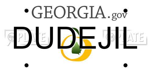 DUDEJIL Georgia License Plate