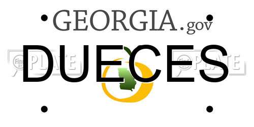 DUECES Georgia License Plate