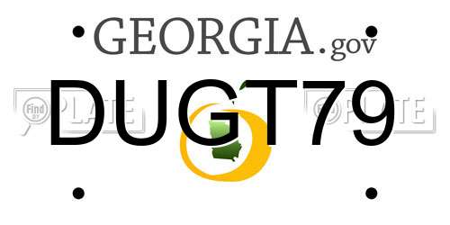DUGT79 Georgia License Plate