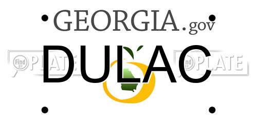 DULAC Georgia License Plate