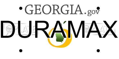 DURAMAX Georgia License Plate