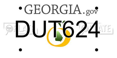 DUT624 Georgia License Plate