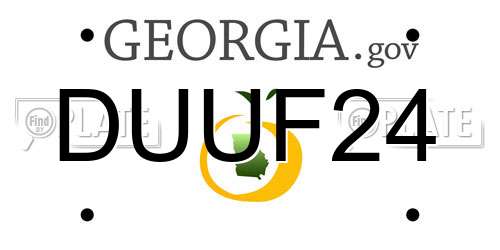 DUUF24 Georgia License Plate