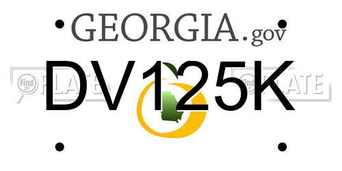DV125K Georgia License Plate