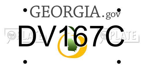 DV167C Georgia License Plate