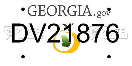 DV21876 Georgia License Plate