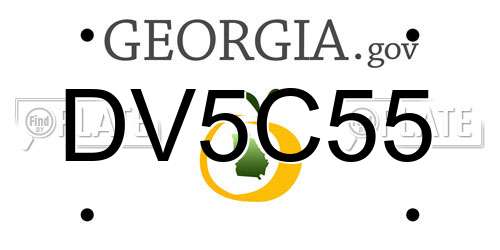 DV5C55 Georgia License Plate