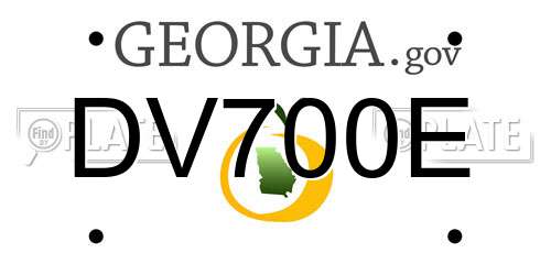 DV700E Georgia License Plate