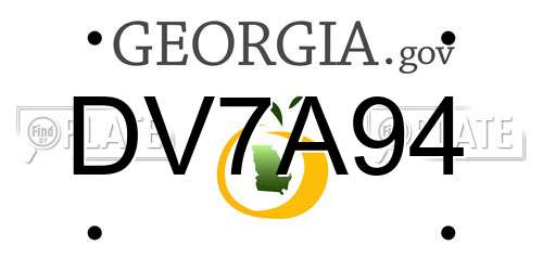 DV7A94 Georgia License Plate