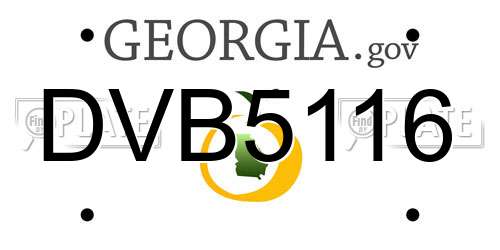 DVB5116 Georgia License Plate
