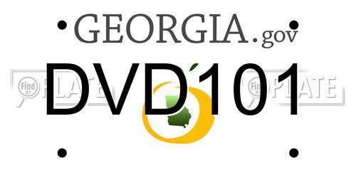 DVD101 Georgia License Plate