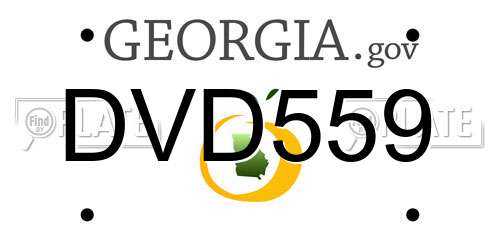 DVD559 Georgia License Plate