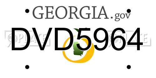 DVD5964 Georgia License Plate