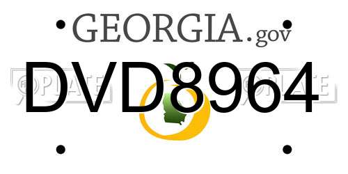 DVD8964 Georgia License Plate