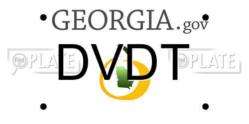 DVDT Georgia License Plate